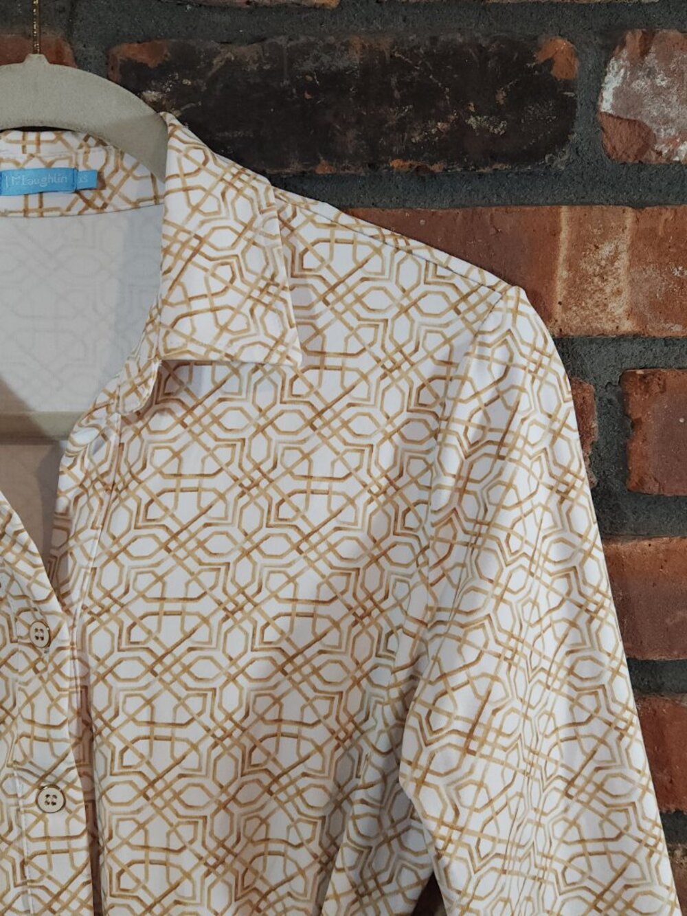 J. McLaughlin Printed Catalina Cloth Shirtdress Quiet Luxury Career Women's XS - Picture 4 of 7